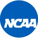 A blue circle with the word ncaa in it.